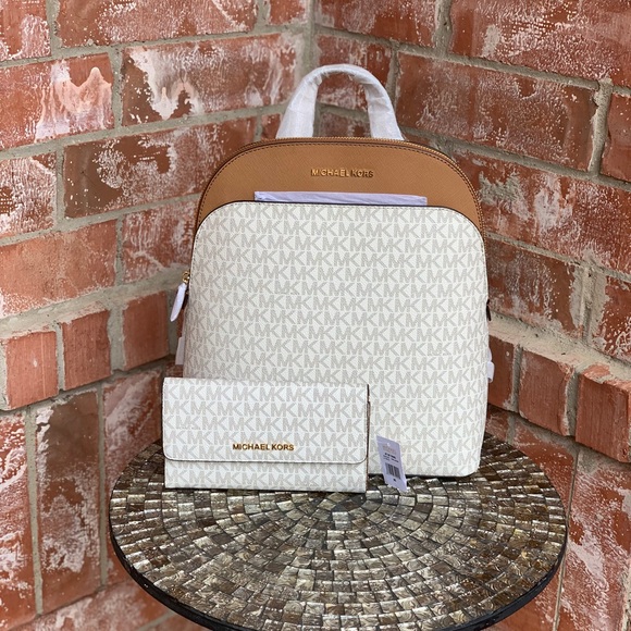 Michael Kors Handbags - Michael kors Emmy Signature backpack+wallet set